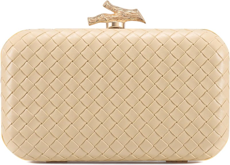 CHUNLI Clutch Purses for Women Evening/Wedding Chic Woven Bag Formal PU Leather Purse Designer Handbags for Women - Image 1